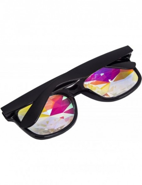 Round Festivals Kaleidoscope Glasses for Raves - Goggles Rainbow Prism Diffraction Crystal Lenses - CK18C3X2LIM $15.74