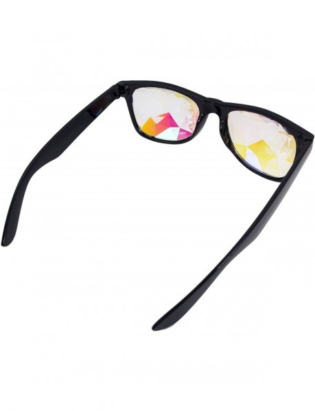 Round Festivals Kaleidoscope Glasses for Raves - Goggles Rainbow Prism Diffraction Crystal Lenses - CK18C3X2LIM $15.74