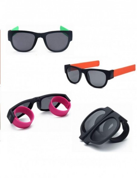 Sport Wrist Slap-On Polarized Unisex Sunglasses - Green - C018X6S30LL $9.12
