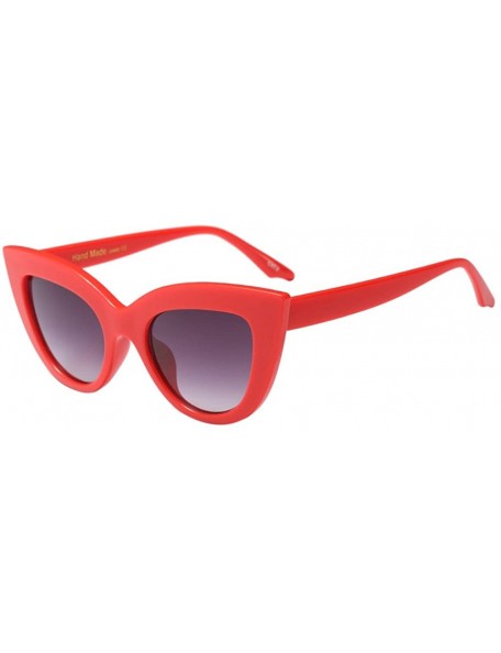 Wayfarer Fashion Star Same Style Cat Eye Frame Eyeglasses Ladies Womens Sunglasses - Red - C318G7A3AQ8 $11.14