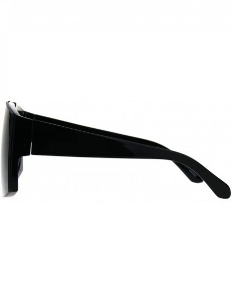 Oversized Super Oversized Sunglasses Womens Dramatic Futuristic Fashion Shades - Black (Smoke) - C6189ILDMDR $14.47
