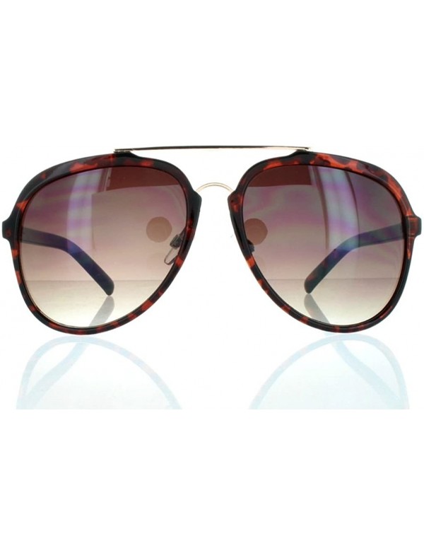 Aviator Tortoise Aviator Sunglasses with Brown Lens 100% UV400 - CQ12MCXQOMR $7.76