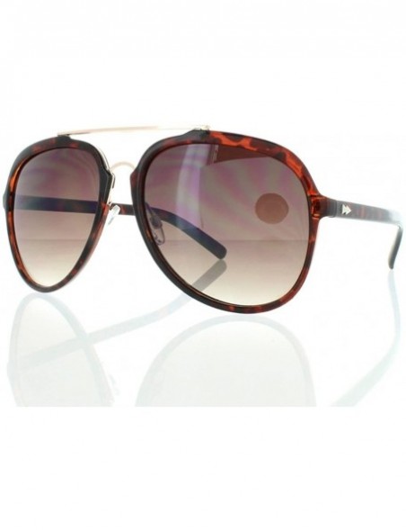 Aviator Tortoise Aviator Sunglasses with Brown Lens 100% UV400 - CQ12MCXQOMR $7.76