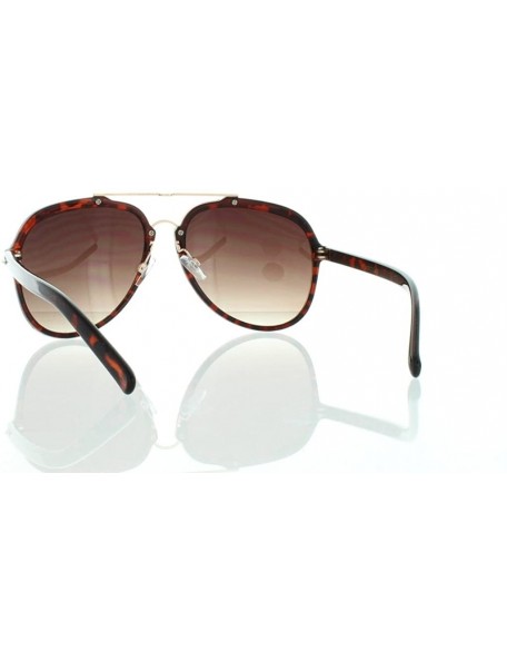 Aviator Tortoise Aviator Sunglasses with Brown Lens 100% UV400 - CQ12MCXQOMR $7.76