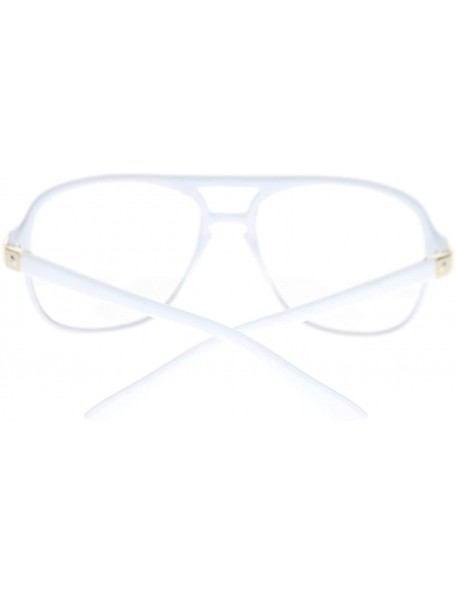 Oversized Mens Thin Plastic Nerdy Steve Urkel Large Clear Lens Eye Glasses - White - CU11YWUU1NH $11.05