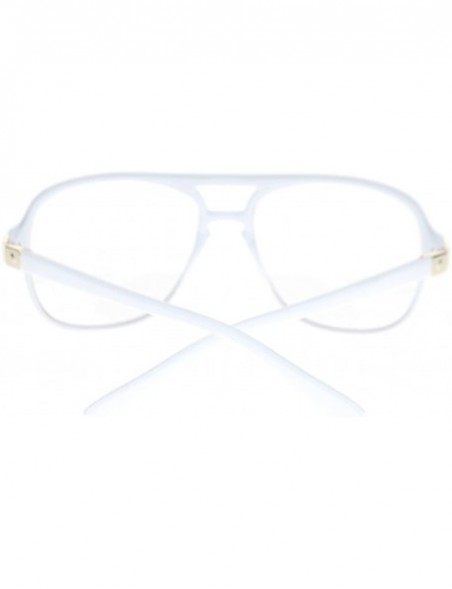 Oversized Mens Thin Plastic Nerdy Steve Urkel Large Clear Lens Eye Glasses - White - CU11YWUU1NH $11.05