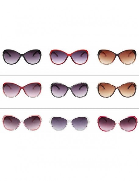 Oversized 2019 Classic Gradient Sunglasses Women Brand Designer Vintage Oversized Sun Glasses UV400 - Tea - CN18WC3YWXS $13.08