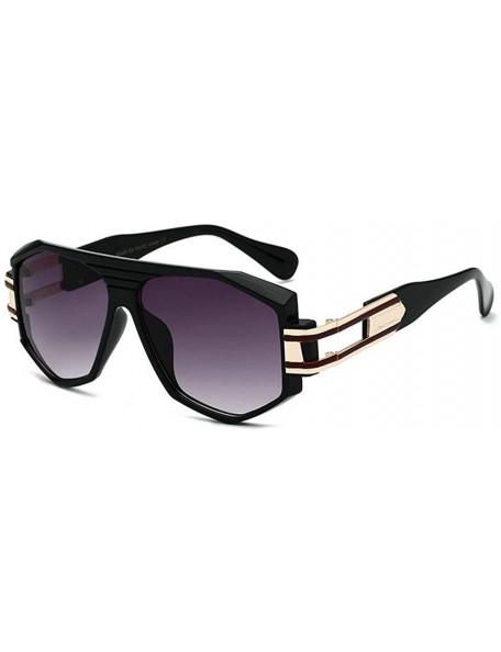 Oversized Oversized Square Sunglasses Unisex Flat Top Square Frame Shades NX - Black&brown - CN18M3TQKG4 $14.92