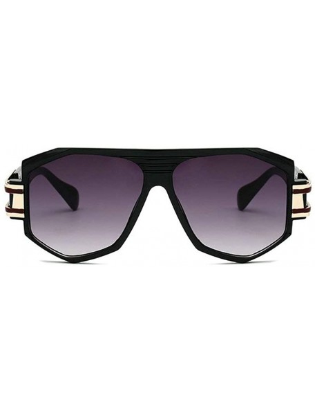 Oversized Oversized Square Sunglasses Unisex Flat Top Square Frame Shades NX - Black&brown - CN18M3TQKG4 $14.92