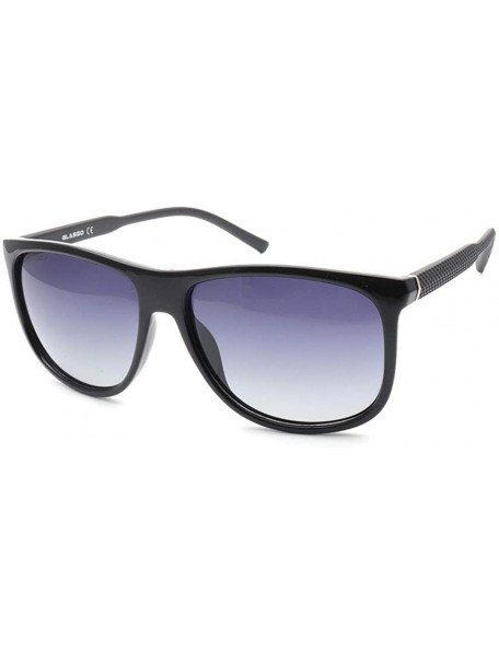 Rectangular Polarized Mens Sunglasses 100% UV Protection Outdoor - Shiny Black - CD18W68XMCG $22.04