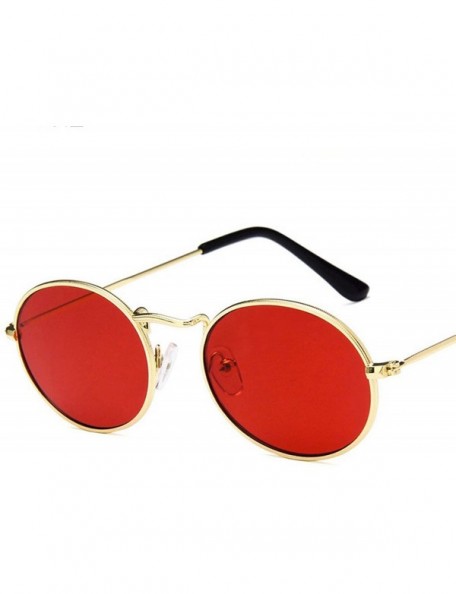 Oval Retro Oval Sunglasses Women Luxury Brand Designer Vintage Small Black Red Yellow Men Shades Oculos UV400 - C6 - CT197A39...