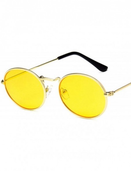 Oval Retro Oval Sunglasses Women Luxury Brand Designer Vintage Small Black Red Yellow Men Shades Oculos UV400 - C6 - CT197A39...