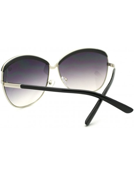 Butterfly Designer Fashion Women's Sunglasses Oversize Butterfly Frame - Black - CD11PZ006KV $12.79