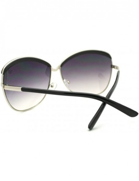 Butterfly Designer Fashion Women's Sunglasses Oversize Butterfly Frame - Black - CD11PZ006KV $12.79