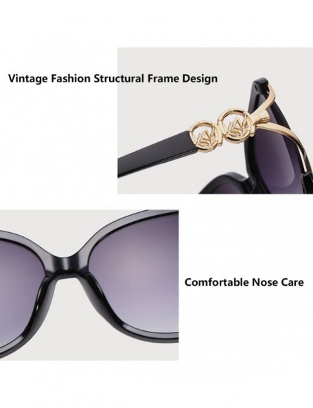 Sport Fashion Oversized Sunglasses Eyeglasses & Storage Case for Women Ladies - Purple - CP1808HIARS $16.40
