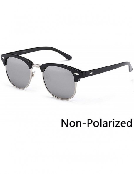 Oval Fashion Semi RimlPolarized Sunglasses Men Women Half Frame Sun Glasses Classic Oculos De Sol UV400 - CW19852AK7G $29.06