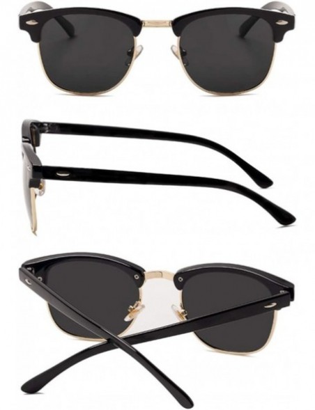 Oval Fashion Semi RimlPolarized Sunglasses Men Women Half Frame Sun Glasses Classic Oculos De Sol UV400 - CW19852AK7G $29.06