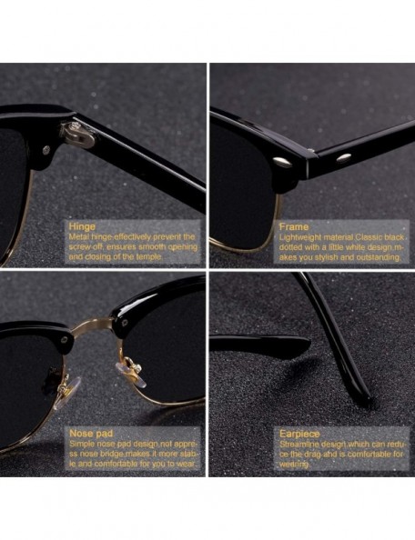 Oval Fashion Semi RimlPolarized Sunglasses Men Women Half Frame Sun Glasses Classic Oculos De Sol UV400 - CW19852AK7G $29.06