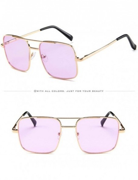 Square New Women Men Vintage Sunglasses Unisex Fashion Oversize Square Frame Sunglasses Eyewear - G - CD18STWE82R $9.79