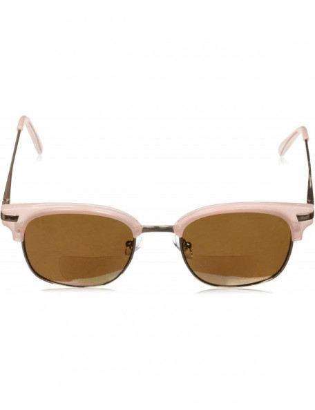 Square Water Color Square Hideaway Bifocal Sunglasses - Pink/Gold - CZ189STSUAY $26.03