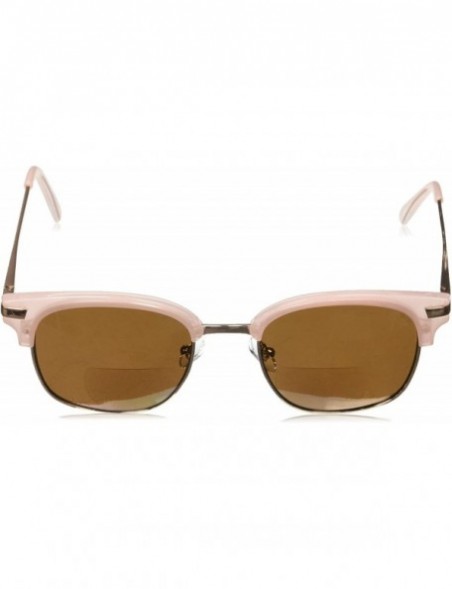 Square Water Color Square Hideaway Bifocal Sunglasses - Pink/Gold - CZ189STSUAY $26.03