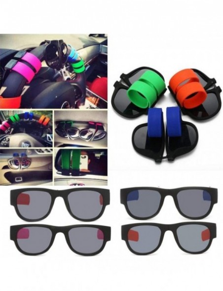Aviator New Creative Wristband Glasses Polarized Sunglasses Driving Fold Goggles Snap Bracelet - Green - CS18TQZUI62 $8.88