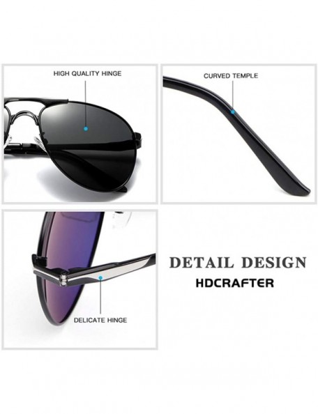 Oversized Fashion Retro Biker Fishing Polarized Sunglasses for Men - Blue - C718ZSKHWGN $13.10