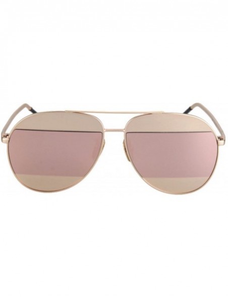 Aviator Aviator Women Men Fashion Designer Sunglasses Metal Frame Colored Lens - .86004_c1_gold_pink_mirror - C612O6DYNMF $12.24