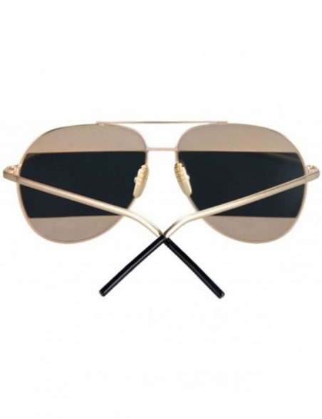 Aviator Aviator Women Men Fashion Designer Sunglasses Metal Frame Colored Lens - .86004_c1_gold_pink_mirror - C612O6DYNMF $12.24