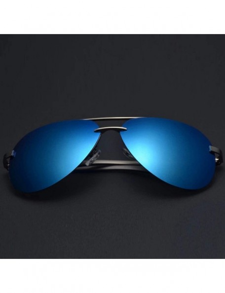 Square Men Polarized Sunglasses Metal Alloy Driving Glasses UV400 Protection Goggles Eyewear Pilot Style - CB199CIZM23 $30.06