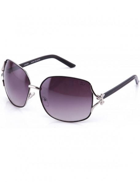Round Fashion Classic Classy Bow Temple Design Sunglasses - Black - C711CJUPIM1 $9.28