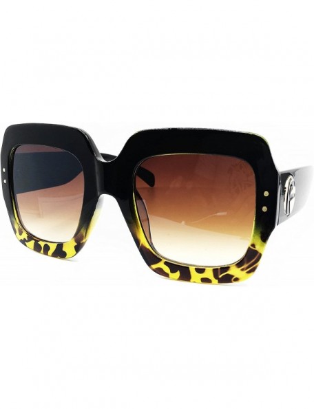 Sport SA187 Premium Oversize XXL Women Brand Designer Square Bold Style Thick Frame Candy Funky Fashion Sunglasses - CE18GC7H...