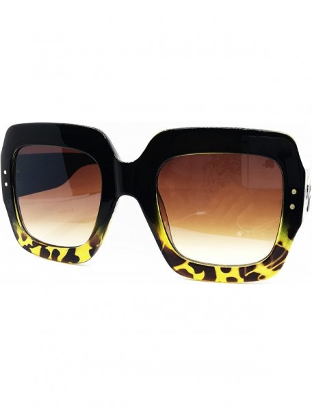 Sport SA187 Premium Oversize XXL Women Brand Designer Square Bold Style Thick Frame Candy Funky Fashion Sunglasses - CE18GC7H...