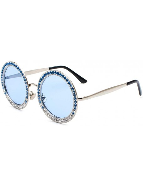 Round Round Diamond Sunglasses Multicolor Glasses Gold Frame Transparent Drill Suits Catwalk Chrismas Gifts - CD18A35424Y $18.88