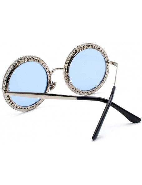 Round Round Diamond Sunglasses Multicolor Glasses Gold Frame Transparent Drill Suits Catwalk Chrismas Gifts - CD18A35424Y $18.88