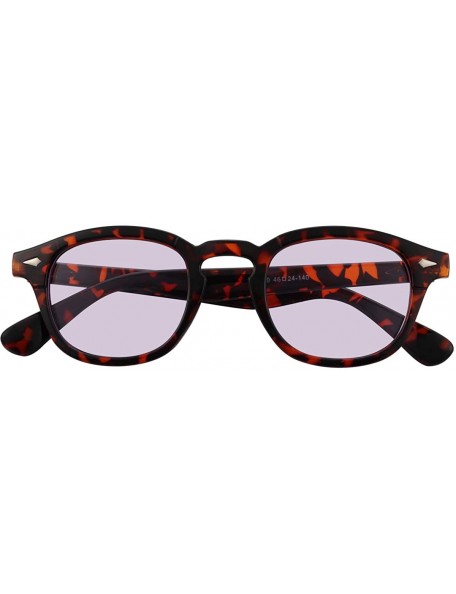 Aviator Inspired Square Sunglasses With Rivets Tinted Lens UV400 - Tortoise Shell - CJ18S6Z0KQ8 $8.56