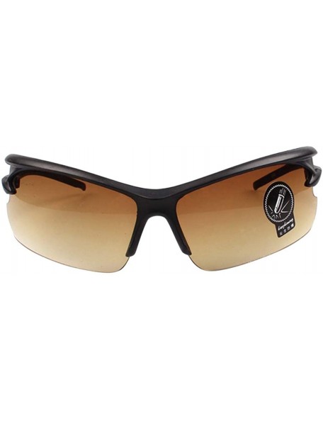 Aviator Unisex Sunglasses Bike Running Driving Fishing Golf Baseball Glasses Sunglasses - Coffee - CQ19074X3D2 $10.20