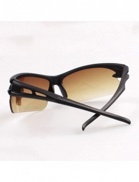 Aviator Unisex Sunglasses Bike Running Driving Fishing Golf Baseball Glasses Sunglasses - Coffee - CQ19074X3D2 $10.20