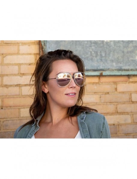 Aviator Non-Polarized Replacement Lenses for Serengeti Large Aviator - Rose Gold Mirror Tint - C218IXWYSK9 $22.97