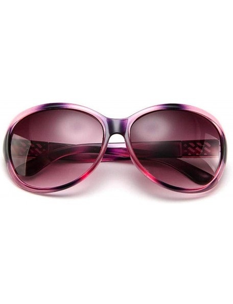 Oval Round Sunglasses Women 2019 Black Oversized Retro Vintage Big Sun Glasses Shades Zonnebril Dames - Point Purple - CR197A...