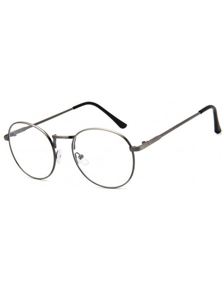 Round round metal Glasses classic Retro Frame for Men Women clear lens Eyewear - Color 6 - CL18MDM5KZS $12.73