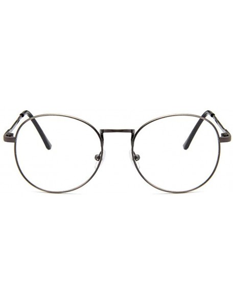 Round round metal Glasses classic Retro Frame for Men Women clear lens Eyewear - Color 6 - CL18MDM5KZS $12.73