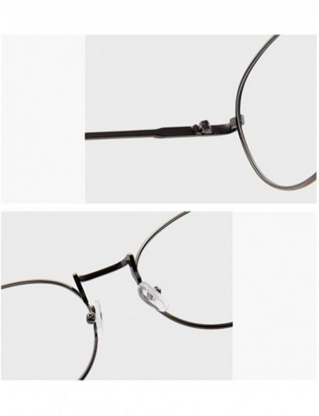 Round round metal Glasses classic Retro Frame for Men Women clear lens Eyewear - Color 6 - CL18MDM5KZS $12.73