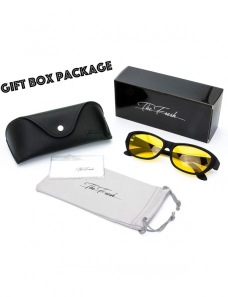 Goggle HD Polarized Wrap Around Shield Sunglasses for Prescription Glasses Gift Box - 8-rubber Black - CK18Q6KTROL $14.06