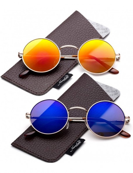 Round John Lennon Glasses Hippy 60's Vintage Retro Round Sunglasses & Clear Lens - C218522RU46 $16.90