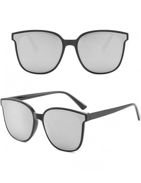 Oversized Women Shades Oversized Eyewear Classic Designer Sunglasses Fashion Style - Silver - C519879ZMIU $15.54