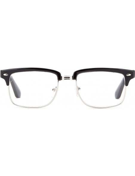 Round Babo" Slim Oval Style Celebrity Fashionista Pattern Temple Reading Glasses Vintage - 9054 Black/Silver - CG11PBOG9UH $7.18