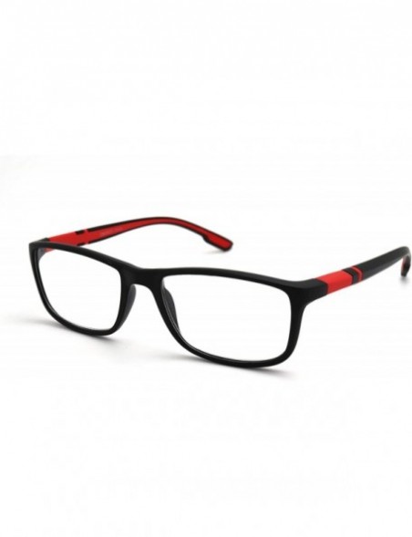 Rectangular Soft Matte Black w/ 2 Tone Reading Glasses Spring Hinge 0.74 Oz - Z1 Matte Black Matte Red - CM18SAOR6E4 $23.38