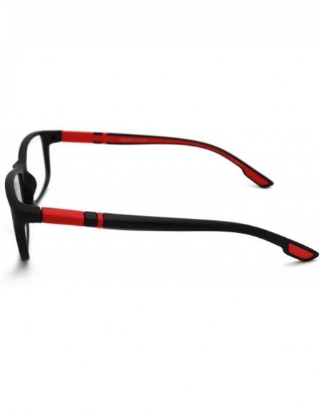 Rectangular Soft Matte Black w/ 2 Tone Reading Glasses Spring Hinge 0.74 Oz - Z1 Matte Black Matte Red - CM18SAOR6E4 $23.38