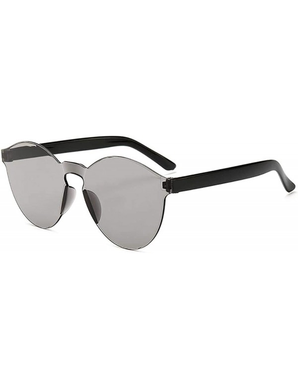 Round Unisex Fashion Candy Colors Round Outdoor Sunglasses Sunglasses - Silver - CT1902UUEQ5 $15.29